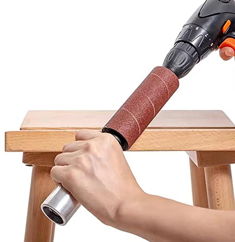 RTX Portable Spindle Sander Hand-Held Rubber Sanding Drum for Drill 4-1/2'' x 1-1/2'' and 4-1/2'' x 1'' (Hand Drum Sander)