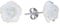 AeraVida Rose of Innocence White Mother of Pearl .925 Sterling Silver Stud Earrings