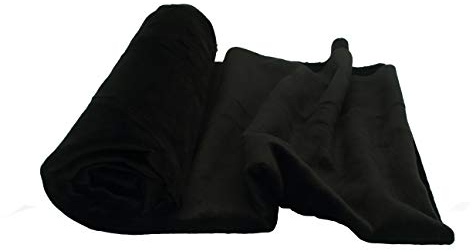 Minkee Strickstoff glattes Muster 50x160 cm (Schwarz)