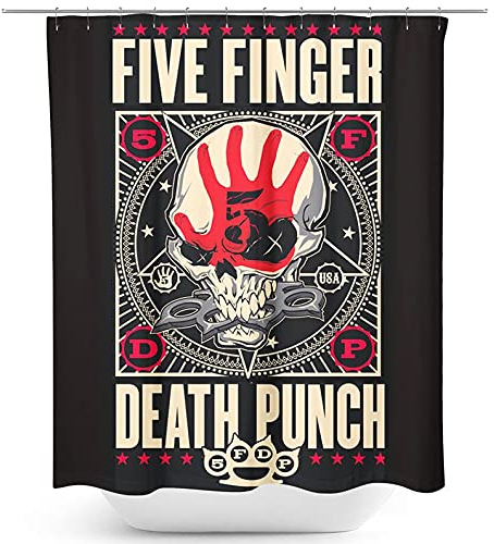 Five Finger Death Punch Punchagram Unisex Duschvorhang Standard 100% Polyester Band-Merch, Bands
