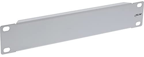 InLine® Placa ciega de 25,4 cm, 1U, RAL 7035, Color Gris