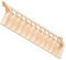 Puppenhaus-Treppe, 32,5 x 6,7 cm, glänzend, abgerundete Ecken, Birkenmaterial, Mini-Holz-Puppenhaus-Treppe, Vivd Niedlich für Geburtstagsgeschenk zum Basteln (rechte Armlehne)