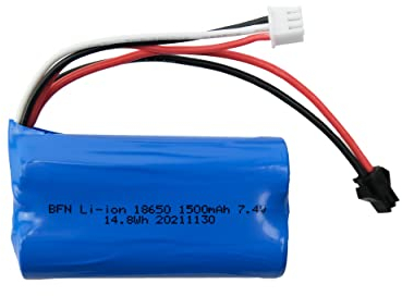 efaso Power Akku 7,4V 1500mAh / Li-Po/HBX Stecker/WPL Fahrzeuge Militär B-14, B-24, B-36, Amewi Geländewagen Crawler 22507, Hovercraft