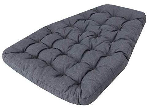 Bjird Hängesessel Kissen, Polster, Auflage für Polyrattan & Rattan Hängeschaukel, Sitzauflage für Hängekorb - Runde Sitzkissen - Rückenkissen für Hängesitz - Indoor & Outdoor- Navyblau Ökoleinen