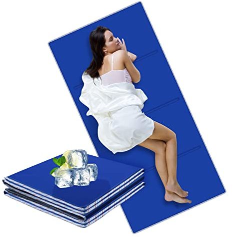 GENERAL ARMOR Gel Kühlmatte Kühlkissen Isomatte 140×70cm, Kühlkissen Kühlpad zur Regulierung der Körpertemperatur, Selbstkühlendes Kühlkissen für Hunde Katzen Haustiere…