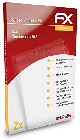 atFoliX Protecteur d'écran compatible avec Acer Chromebook 515 Film Protection d'écran, antiréfléchissant et absorbant les chocs FX Film Protecteur (2X)