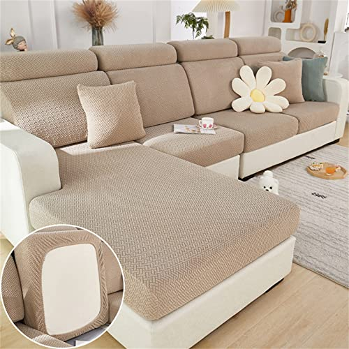 MINGPINHUIUS Sofa Sitzkissenbezug Stretch Sofabezug, Universal Elastisch Sofa Seat Cover, rutschfest Sofa Überzug Schonbezug für Sofakissen L-Förmig Chaiselongue Möbelschutz