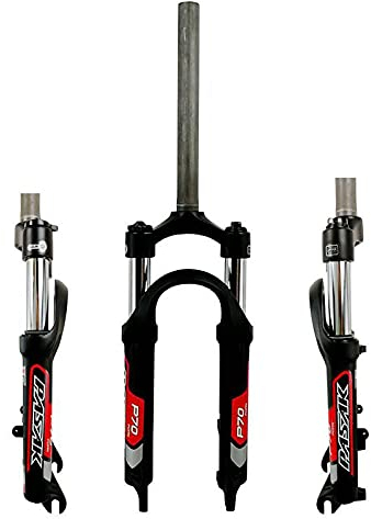 ZECHAO Aluminiumlegierung Mechanische Gabel, 20 Zoll Federgabel Straight Tube Scheibenbremse Federweg 80mm Schnellspanner, Für MTB Bike Fahrrad Federgabel
