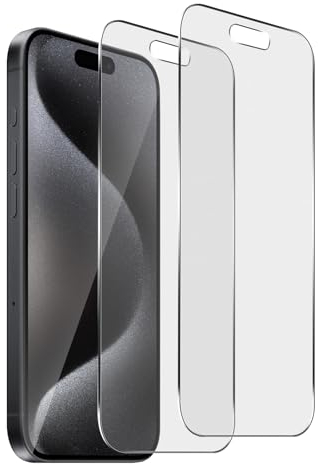 Dabuu Matt Panzer Schutz Glas Kompatibel mit iPhone 15 Pro (6.1 Zoll), 2 Stück Matte Schutzfolie für Panzerglas, Blendschutz Anti-Fingerabdruck Panzerfolie, 9H Härte Anti-Bläschen Schutzglas