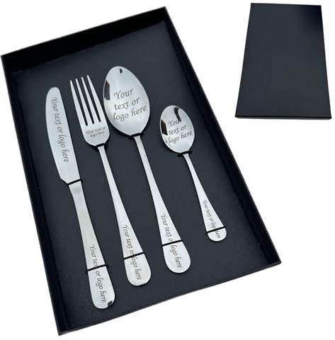 Personalised Gift, Customized Mixed Cutlery Set for Adults, Personalised Adult Cutlery Set, Fork, Knife, Spoon and Teaspoon, Stainless Steel, Customized 2024 Gift