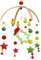 Weihnachten Mobile Baby Holz - Neugeborenes Baby mobile Visuell Anregung Abnehmbar Buntes Weihnachtsbaum Windspiel Bettglocke Spielzeug Anhänger, Geschenk für Mädchen Jungen
