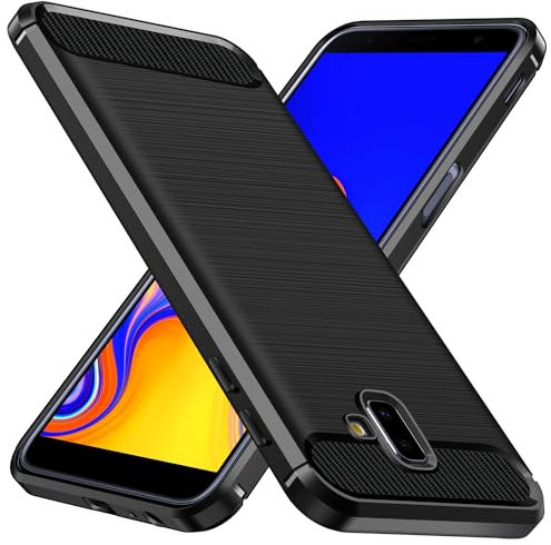 ivoler Coque Silicone pour Samsung Galaxy J6+ 2018 / J6 Plus 2018, [Protection Antichoc Militaire] Étui de Protection, Mince Souple TPU Anti-Rayures Dos Bumper Housse, Noir