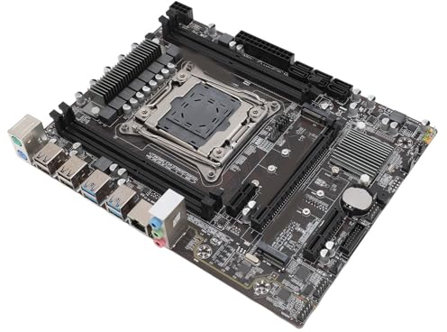 Tosuny Scheda Madre per Computer X99, Scheda Madre per Giochi DDR4 a Doppio Canale, Slot CPU LGA 2011 3, NVME, SATA 3.0, USB 2.0/3.0, Slot M.2, Alimentazione a 8 Fasi