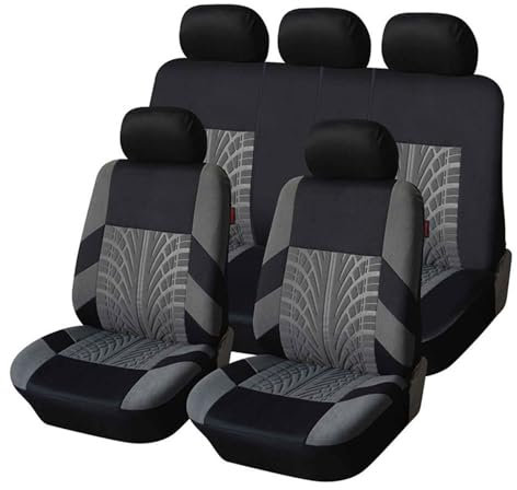 Autositzbezüge Full Set für Hyundai Tucson 2004 2005 2006 2007 2008 2009-2014, Auto Sitzschoner Schonbezüge für die Vordersitze & Rückbank Auto Sitzbezüge Airbag Geeignet Innendekorationszubehör