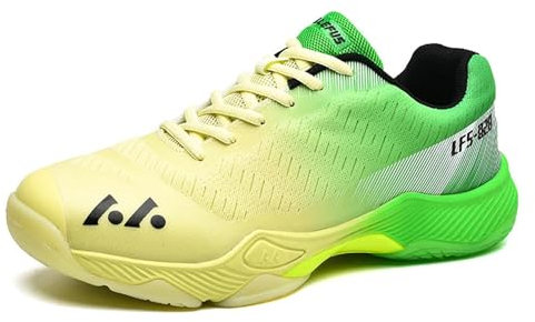 Herren Badminton Schuhe Mesh atmungsaktive Sport Fitness Tennis Turnschuhe Mode Tischtennis Squash Schuhe,Orange,43 EU