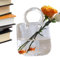 Vase À Sac en Verre - Vase Créatif en Forme De Sac À Main avec Poignées, Vase Sac en Verre avec Bulle, Vase Multifonctionnel en Verre Transparent