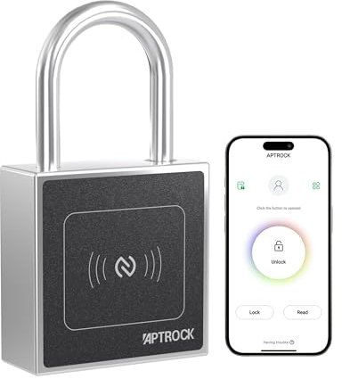 Battery Free Smart Padlock,Keyless Smart Lock, Electronic Lock,Smart Outdoor Lock, gate Lock,Fence Lock,SS304 Solid Steel Lock,Waterproof Outdoor Lock,Smart Lock for Bicycle,NFC Smart Lock