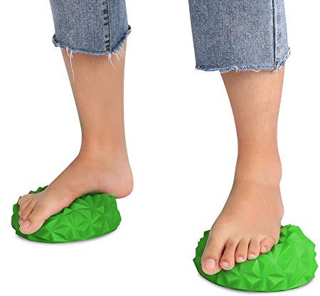 Pwshymi Bequemer Massageball, Langlebiger Halber Yoga-Ball für Heimfitness (Grün)