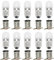 MeetUs AC/DC E10 Birnen,10 Sets 6 Volt Kaltweiß Ersatzbirnen Miniatur Schraub LED Lampen Licht lampen 0.5W 60LM,Including 10 Pcs E10 Basis (Kaltweiß (6000K), 6V)