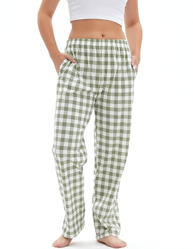 Mancru Pantalon de Pyjama Femme Coton Bas de Pyjama Femme Confortable Pantalon de Nuit, Womens Pyjama Bottom Pants