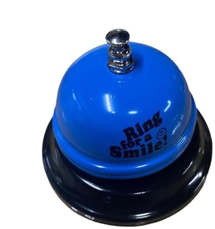 Campanello da scrivania per servizio, Campana da cucina per cena, campanello da tavolo per ristorante, campanello da scrivania in classe, campana da scrivania blu per servizio, cucina, ristorante,