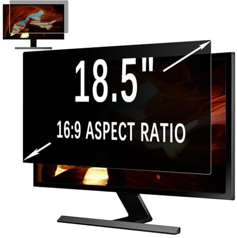 MoSuul Film de confidentialité amovible pour ordinateur 18.5 pour écran 16:9, Privacy Anti Espion Filtre, Anti-Lumière Bleu Film de Protection pour Écran d’ Ordinateur & Moniteur 18.5 16:9