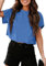 Tankaneo Crop Tops Damen Oversize Sport Oberteile Cropped Shirts Rundhals Loose Bauchfrei Sommertop Kurz T-Shirts.Dunkelblau.S