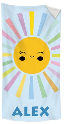 Gaosh Personalisierte Handtücher mit Namen Mikrofaser Schnell trocknendes Strandtuch Badetücher Groß für Strand Reisen Fitnessstudio Urlaub (#4)