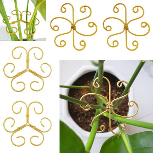 Artspherees 4 Stück Pflanzenstütze Staudenhalter, Pflanzenhalter, Pflanzenstützen für Zimmerpflanzen Monstera Rankhilfe, Alocasia, Tomaten, Hortensien