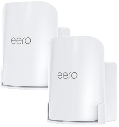 XLTTYWL® 2-in-1 Wall & Outlet Mount Kit for eero Pro 7 WiFi 7 Router | Fits eero Pro 7 Tri-Band Mesh Wi-Fi 7 Router, Hidden Cable Management, Durable ABS Plastic, Space-Saving Design,White, 2 Pack