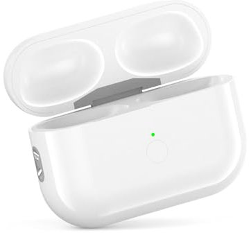 MIOLLYBO Replacement Wireless Charging Case for AirPods Pro 1st & 2nd Generation, Compatible with AirPods Pro Gen with Bluetooth Pairing, Sync Button & Type-C Port, White (Earbuds Not Included)