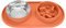 Gamelles pour Animaux de Compagnie Uplory, Doubles gamelles antidérapantes et Amovibles pour Chiens et Chats (Orange)