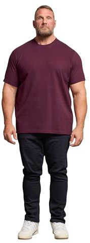 BadRhino Big & Tall Red Ottoman Textured T-Shirt - Men's - Plus Size Curve