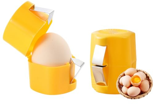 2 Abridores De Cáscaras De Huevos, Pelador Huevos Cocidos, Para Huevo Duros Y Crudos, Lavable, Pelador Huevo Cocidos | Peeler Portátil Acero Inoxidable Para Cocina Y Hogar