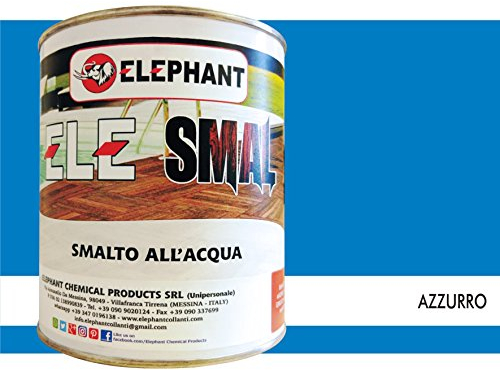 Smalto vernice all'acqua ELE SMAL 750ml - Legno (Azzurro)