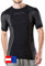 Merino & More Merino Shirt Herren - Premium Funktionsunterwäsche aus hochwertiger Merinowolle - Sport - Funktionsshirt - Kurzarm schwarz-grau Gr. L