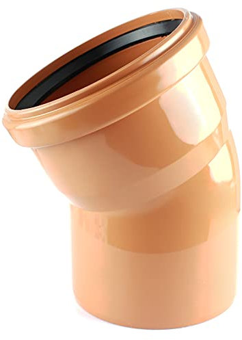 MKK - 19577-003 - KG Bogen 30° PP DN 110-200 Formteil Winkelstück Abwasserrohr orange DN 200