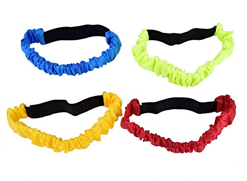 4 Pcs 3-Legged Race Bands Firm Soft Elastic Colorful Tie Rope for Three Legged Race Games Premium Quality 3 Leg Race Straps for Kids Outdoor Fun Backyard Relay Game Party Game,Fishing toys, toy tents,