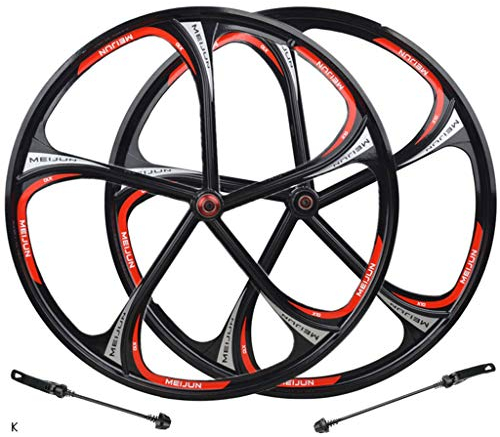 MZPWJD 26 Zoll Fahrrad Vorne Hinten Rad MTB-Radsatz Magnesiumlegierung Felge Palin Lager Schnelle Veröffentlichung Scheibenbremse 8 9 10 Geschwindigkeit Kartenhub (Color : Black, Size : 26inch)