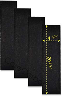 CoreCarbon 4-Pack Exact Fitment Pre-Filter Designed to Fit Honeywell True HEPA Tower Air Purifier Models HPA030 & HPA030B