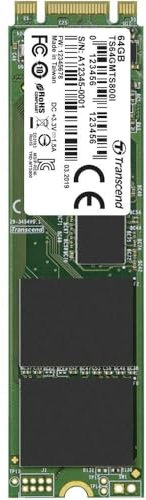 Transcend MTS800I 64 GB Interne M.2 SATA SSD 2280 SATA 6 Gb/s Industrial TS64GMTS800I