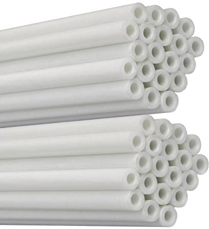 GOONSDS Tube en Fibre De Verre Blanc - Isolation Élastique en Fibre De Verre pour Multicoptor Faisant des Matériaux De Modèle 40 Pièces,Blanc,5mm x 3mmx500mm