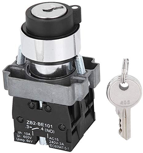 ZB2-BE102 Key Lock Switch, 2-position Key Lock Switch Suitable for Replacing Damaged Locks