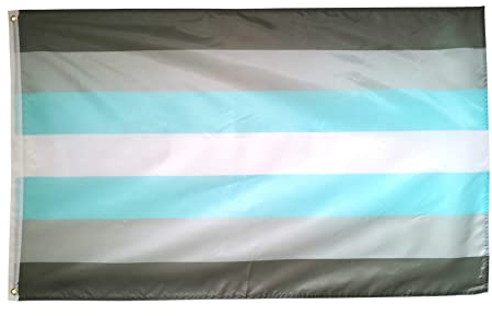 OZ Demisexuelle Flagge für Zimmer, große Demiwomen-Flagge für den Außenbereich, Demiman-Flagge für Wand (Demimen-3 x 5-1 Stück)