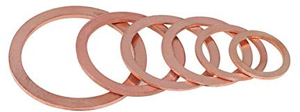 Connecteurs de tuyau LRJSKWZC 10pcs / paquet d'épaisseur de 2 mm M4 5 6 7 8 10 12 14 15 16 17 18 20 21 21 22 24 25 26MM Joint de cuivre Joint de cuivre Solide Bouchon d'huile (Size : 24x34x2mm)