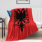 Flanelldecke, Albanien-Flagge, Plüschdecke, Nationalflaggen, 101,6 x 127 cm, wendbar, luxuriös, Plüsch, böhmische Decke für Schlafzimmer, Büro, Couch, Damen, Herren, Einweihungsgeschenk