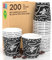 Eurocali 200 Petits Gobelets en Papier 65ml Mini Gobelets Jetables Biodégradables Écologiques Design BlackCUP - Tasses en Carton Résistant à la Chaleur pour Café Italien