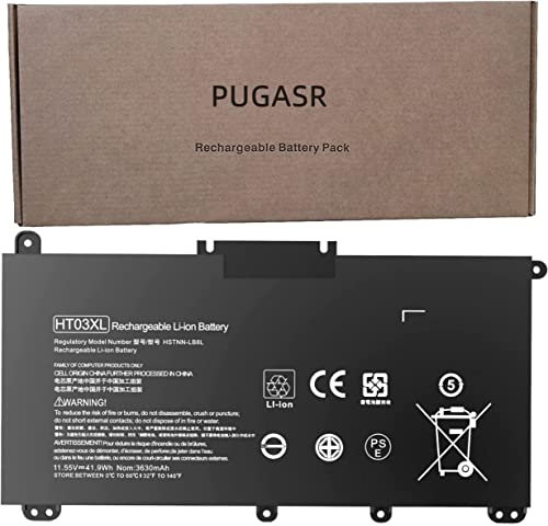 PUGASR HT03XL L11119-855 Laptop Battery Compatible with HP Pavilion 14-CE 14-CF 14-DF 15-CS 15-DA 15-DB 15-DW 17-by 17-CA Series L11421-422 L11421-2C2 HSTNN-LB8M HT03041XL 1XL 1XL 1XL 1.55 V. 41.9Wh