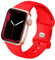 HdanMole Kompatibel mit Apple Watch Armband 38mm 40mm 41mm 42mm 44mm 45mm 46mm, Weiches Silikon Sport Armband Ersatz für iWatch Series 10 9 8 7 6 5 4 3 2 1 SE Herren Damen, Rot