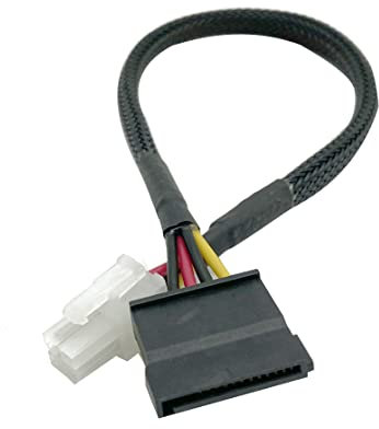 ATX 4-pin to SATA Hard Drive Power Adapter Cable, Extension Cable for Motherboard 12 (2 Pieces)